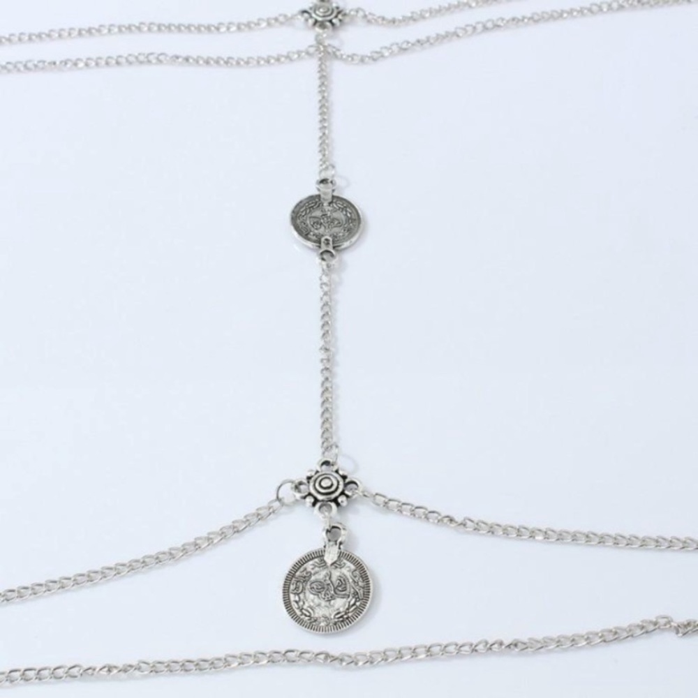 LAST ONEπSILVER BOHEMIAN THIGH CHAINπ - Picture 4 of 5
